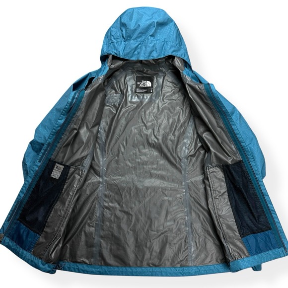 The North Face Jacket Women's Medium Blue HyVent 2.5L Hooded Waterproof Rain - Picture 10 of 16